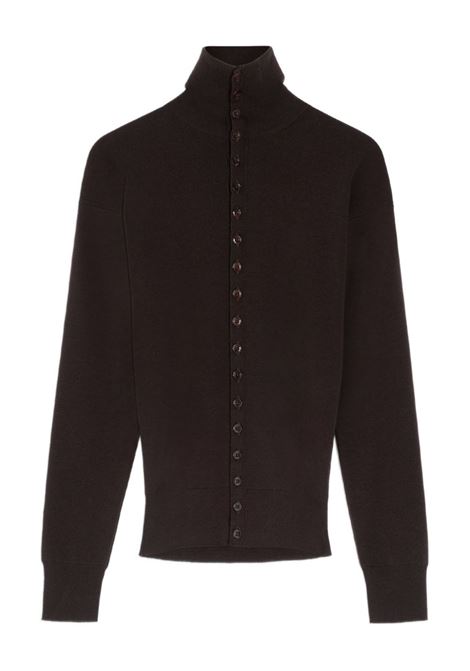 cardigan buttoned fitted donna melanzana LEMAIRE | TO1431 LK1045RE373